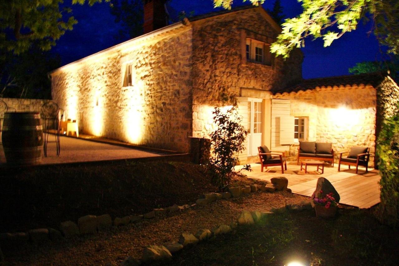 Villa Charmante A Lussan Avec Piscine Privee Et Jardin Closa Bagian luar foto