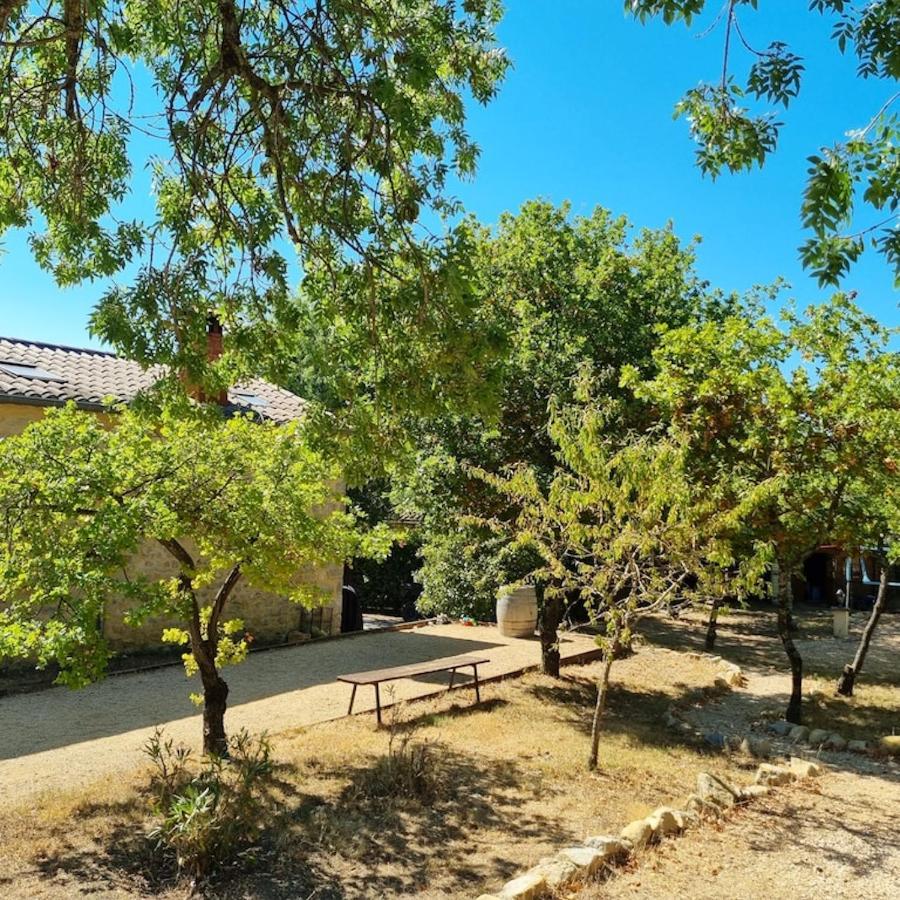 Villa Charmante A Lussan Avec Piscine Privee Et Jardin Closa Bagian luar foto